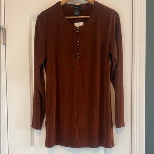 Brown Long Sleeve Blouse